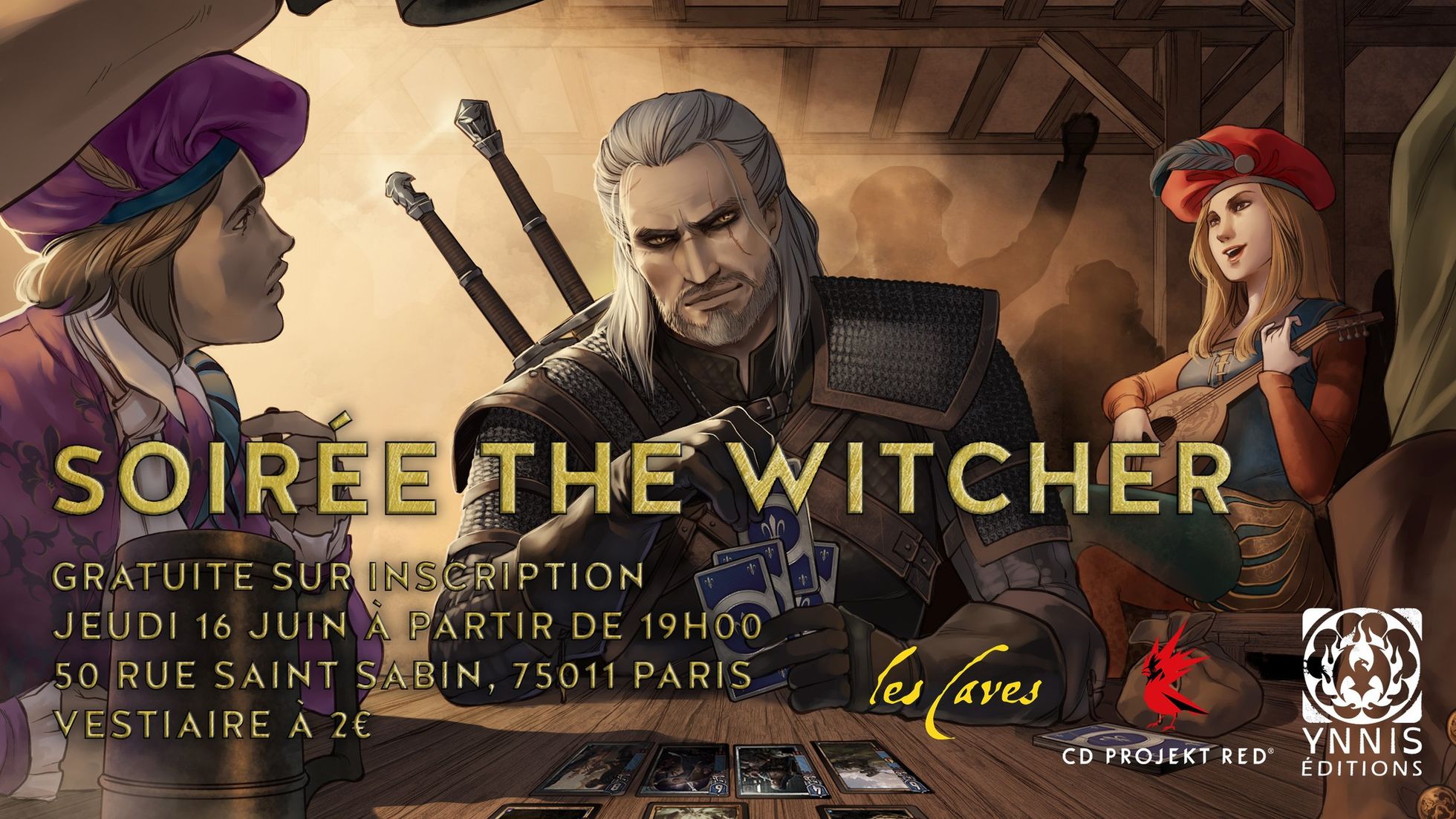 Anniversaire The Witcher 3 aux Caves Saint Sabin