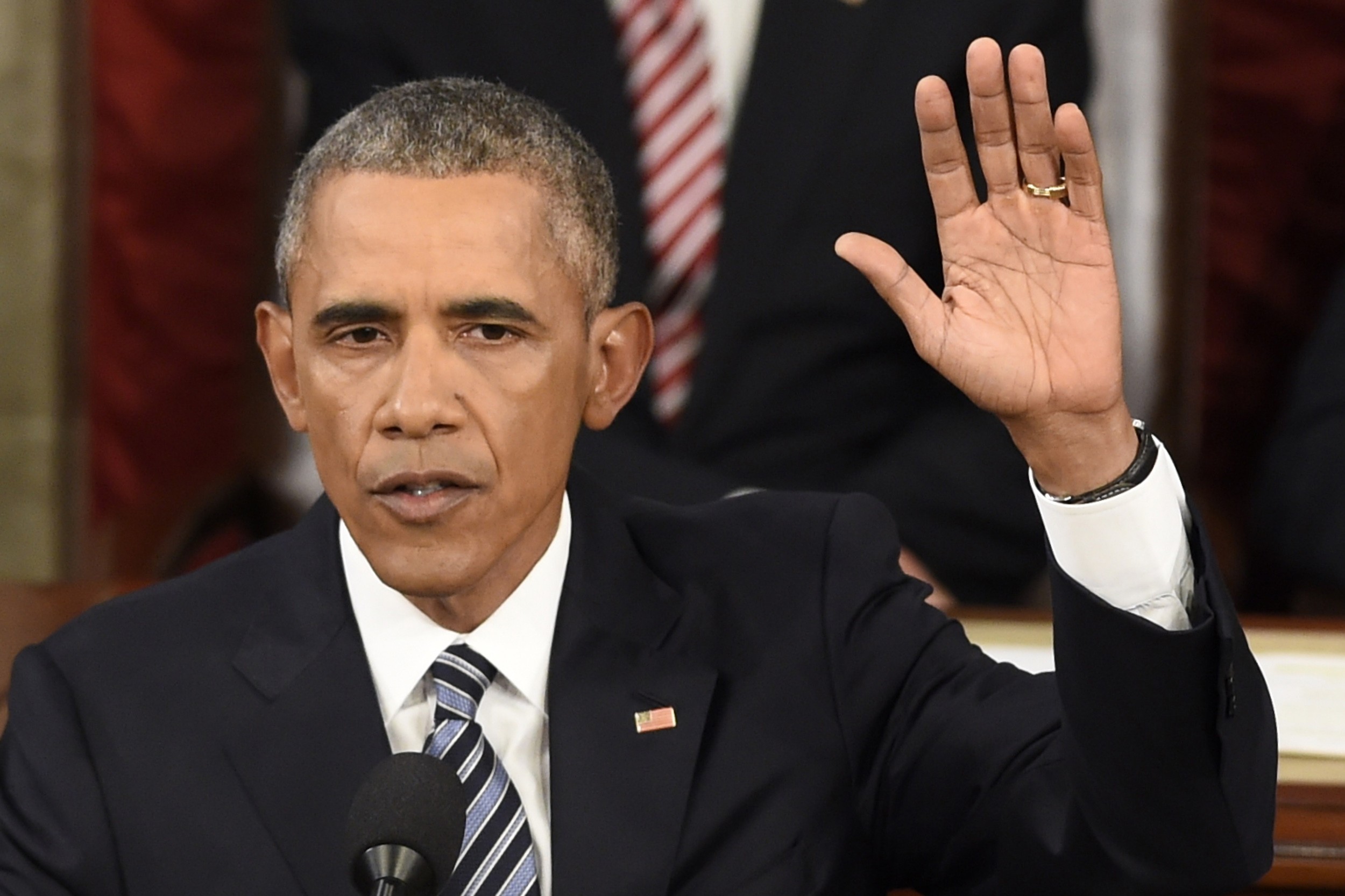 Barack, un peu plus écartés les doigts si tu veux jouer dans Star Trek...