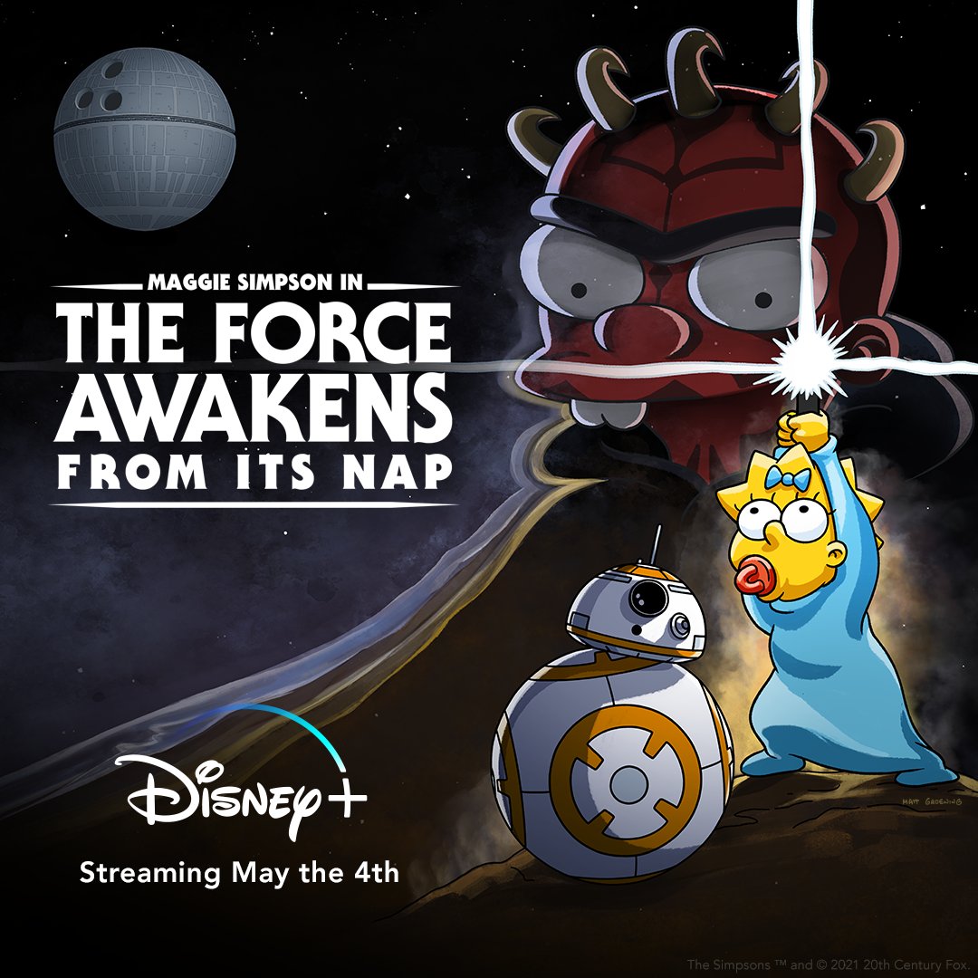 Un court-métrage des Simpson parodie Star Wars sur Disney+