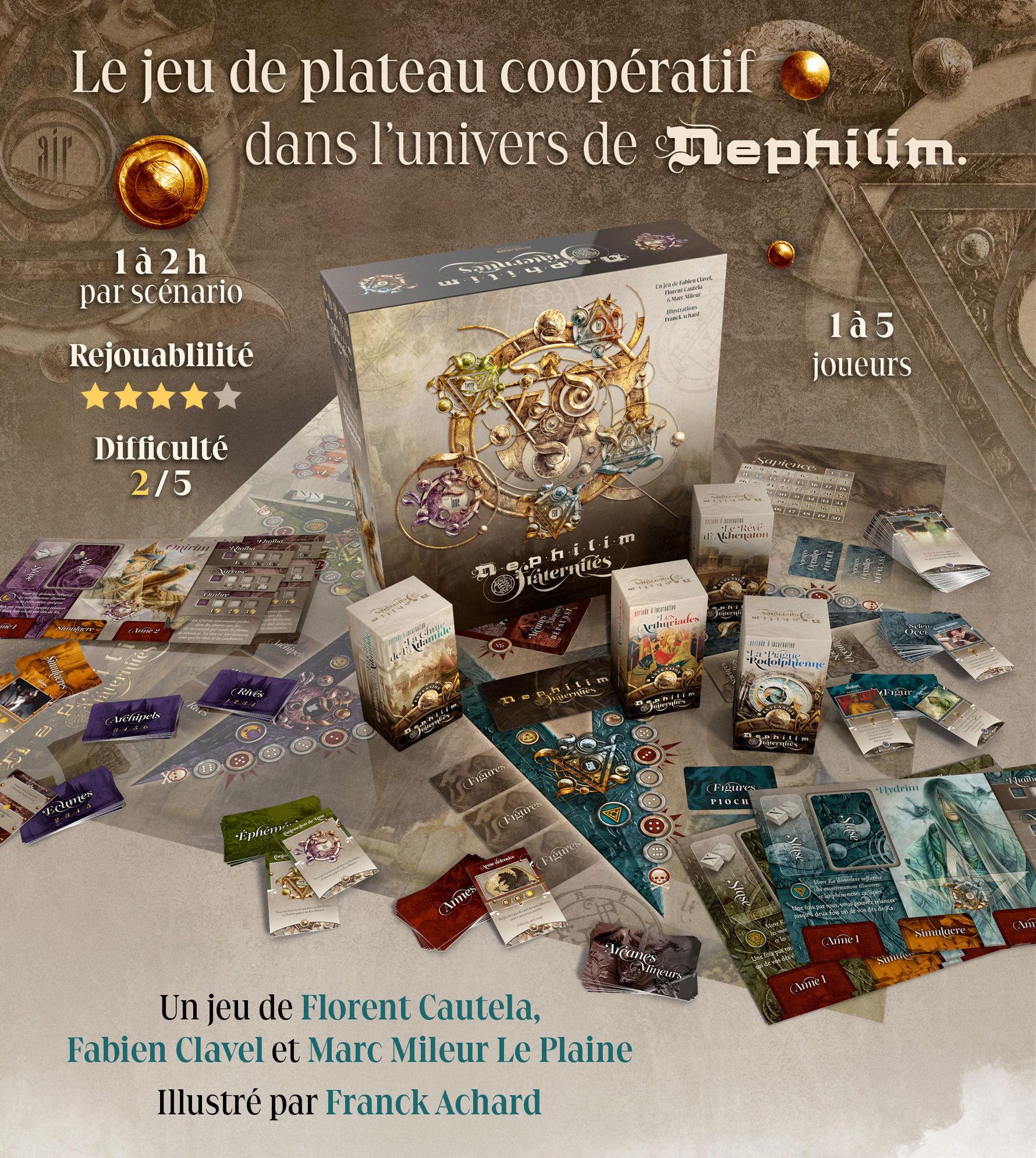 La campagne GameOnTabletop du jeu de plateau Nephilim Fraternités est encore là pour une semaine !