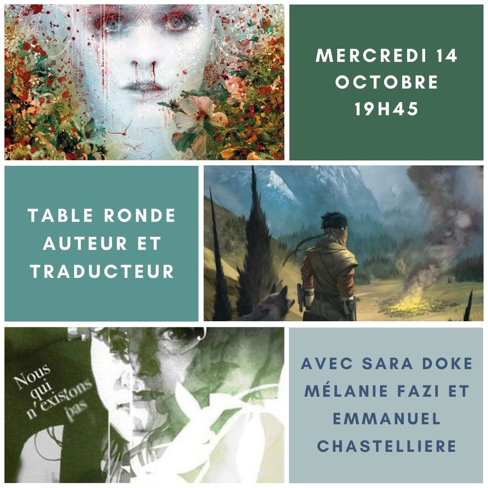 Auteur et traducteur - Une table ronde avec Sara Doke, Mélanie Fazi  et Emmanuel Chastellière