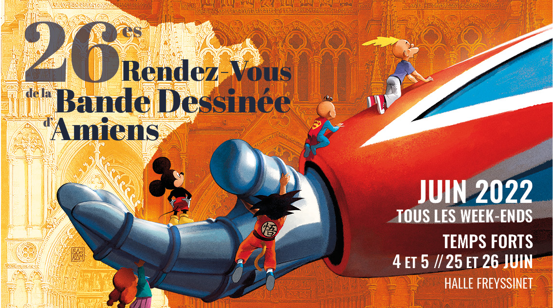 L'affiche 2022 des Rendez-vous de la bande dessinée d'Amiens révélée
