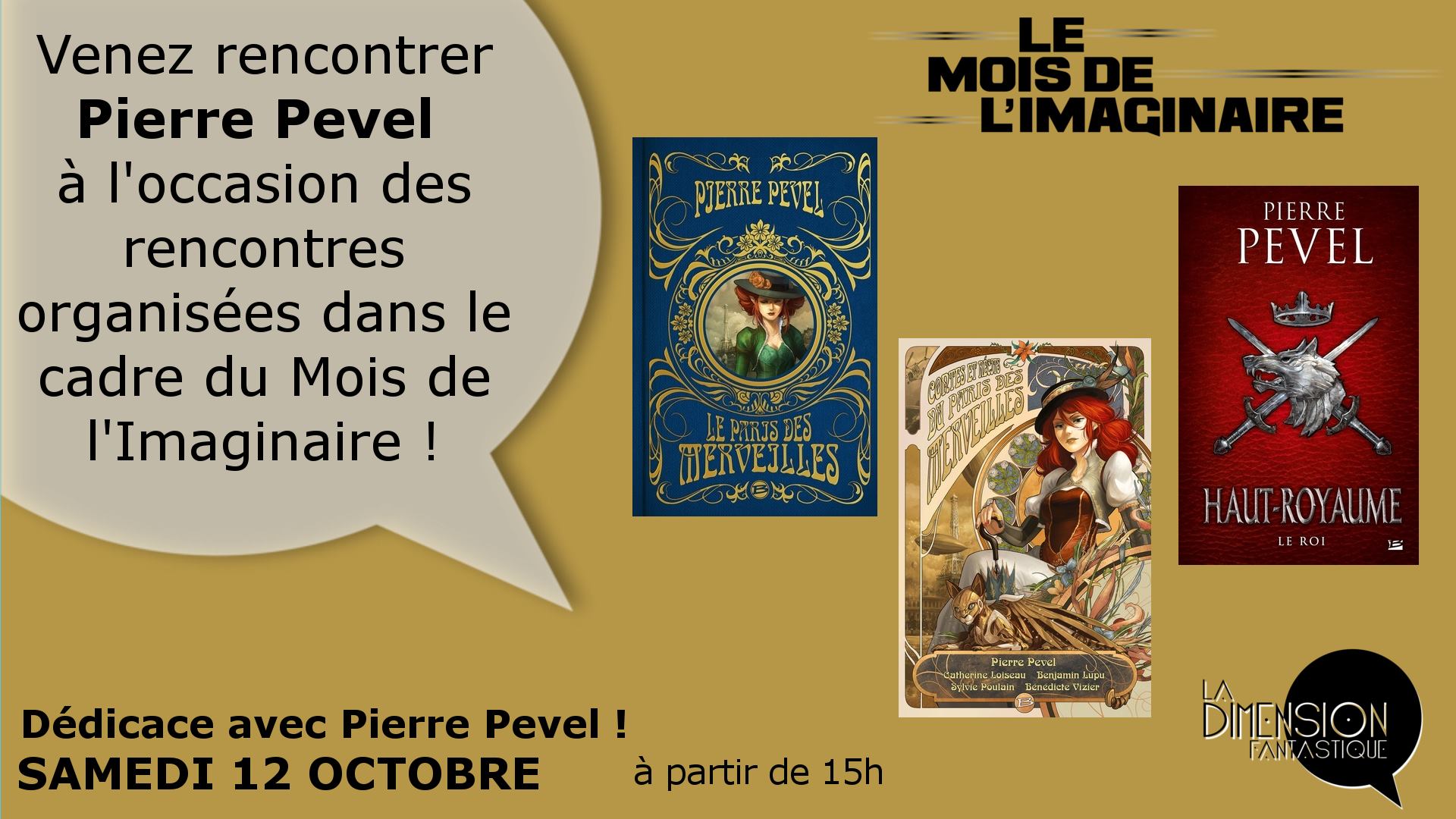 Photo de Pierre Pevel en dédicace à Librairie La dimension fantastique