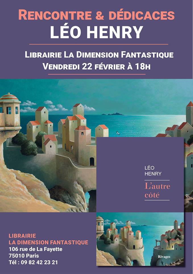 Léo Henry dédicace L'Autre Côté à la Dimension Fantastique